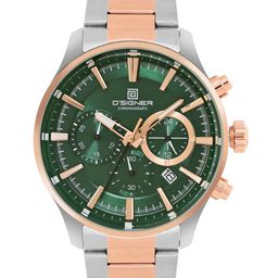 Dsigner Men Brass Dial & Bracelet Style Straps Analogue Chronograph Watch 748RTM.16G-4