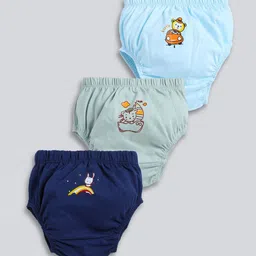 MooNKids Kids Pack Of 3 Printed Pure Cotton Basic Bloomers R1-MK_Bloomer_312-26
