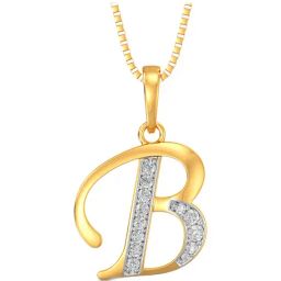 Joyalukkas B 18k Gold & Diamond Pendant with Chain-image-4