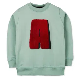 Cherry Crumble By Nitt Hyman Kids Olive Applique Sweatshirt-image-64