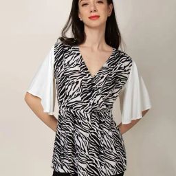 PATRORNA Black & White Printed Top-image-73