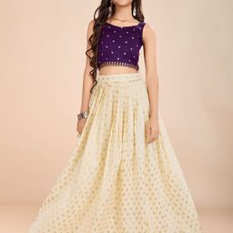 Tasarika Girls Embroidered Ready to Wear Lehenga &-image-88