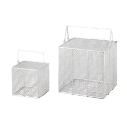 AS ONE Stainless Steel Square Washing Basket 150Wx150D mm, 1-3451-01-92