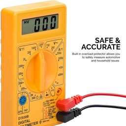 BRISTO LCD Display Digital Multi-meter Digital Multimeter (Yellow Color) image 2