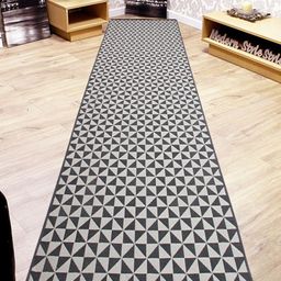 Saral Home Cotton Multi Purpose Jacquard Bedside Runner - Grey-image-57