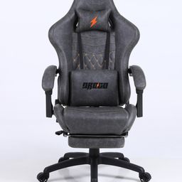 Baybee Drogo Multi Purpose Luxury Gaming Chair with 7 Adjustable Seat PU Leather Material & USB Massager Lumbar Pillow - Grey-image-73