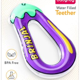 Babyhug Water Filled PVC Brinjal Shape Teether- Purple-image-50