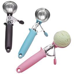 Cozy Vibes Multifunction with Trigger Ice Cream Spoon Stainless Steel with Trigger Cookie Scoops  - Pack of 1 - Color May Vary-17