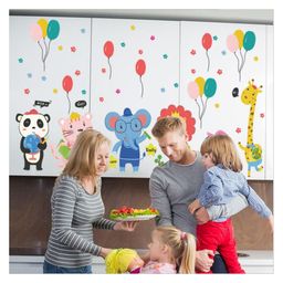 Jaamso Royals Animal Cartoon Design Vinyl Self Adhesive Home Décor Wall Sticker (60 CM X 90 CM)-image-60