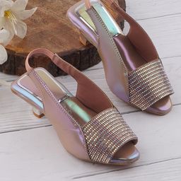 BAESD Girl's Western Embellished Kitten Heels Mules-20