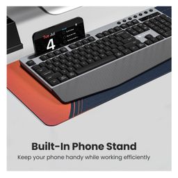 Portronics POR-349 Key10 Combo Wireless Keyboard & Mouse Set with Wrist Rest, Multimedia Hotkeys, USB Receiver, Adjustable DPI, Long Key Life & Click Life for PC & Laptop (Grey) image 2
