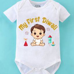 BLUSHES Infants Diwali Printed Pure Cotton Bodysuit-picture-37