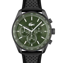 Lacoste Men Boston Leather Analogue Chronograph Watch 2011345-Green-12