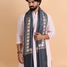 Tweedle Men Embroidered Stole-image-26