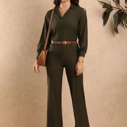 Gazillion Shirt Collar Shirt With Trousers Co-Ords-image-70