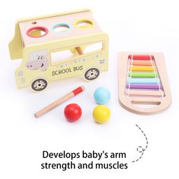 Intellibaby Wooden Xylophone Bus Level 6 - Multicolor image 5