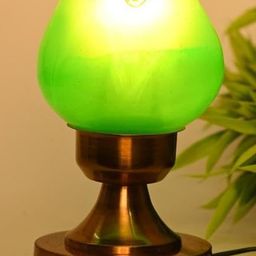 SOMIL Green Printed Glass Cylindrical Shaped Table Lamp-picture-45
