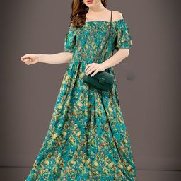 Soulemo Floral Print Fit & Flare Maxi Dress-image-42