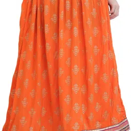 Exotic India Printed Flared Maxi Skirts-image-58