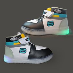 BAESD Kids Colourblocked LED Sneakers-57