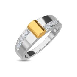 Kisna Diamond & Gold Jewellery Leam 14k (585) Diamond & Gold Ring For Men-picture-34