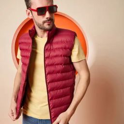 Club York Dark Maroon Polyester Solid Casual Jackets And Blazers-image-91