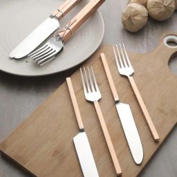 VarEesha Cuprum Copper Stainless Steel 12 Piece Cutlery Set-image-81