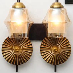Kapoor E Illuminations Wycombe Golden Metal Dual Shade Wall Light - Set of 1-image-46