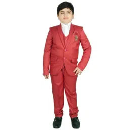 SG Yuvraj Kids Maroon Solid Shirt, Coat, Jacket with Pants-image-27