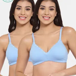 Inner Sense Sky Blue Non Wired Padded Bralette Bra (Pack Of 2)-image-60