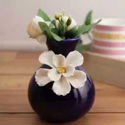 TAYHAA Blue & White Ceramic Vase - Set of 1-image-32