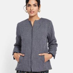 Fabindia Navy Printed Jacket-image-60