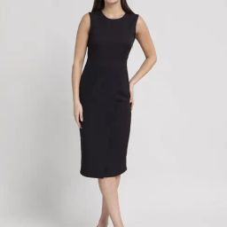 FableStreet Black Shift Dress-image-41