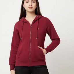 Crimsoune Club Maroon Zipper Hoodie-picture-22