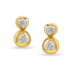 Mia by Tanishq Mamma Mia 14 KT Yellow Gold Bubble it Up! Stud Earrings for Kids-image-25