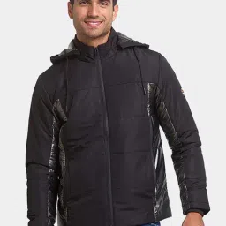 Being Human Black Regular Fit Quilted Hooded Jackets-picture-42
