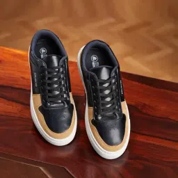 Duke Men's Beige & Black Casual Sneakers-image-32