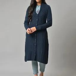 W Blue Knitted Cardigan-picture-40
