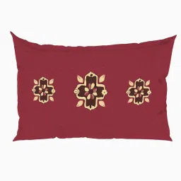 Spaces Abstract Red 144 TC Cotton King Bed Sheet with 2 Pillow Covers image 5