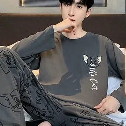 StyleCast Printed T-shirt & Pyjamas Night Suit-image-20