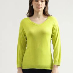 United Colors of Benetton Light Green Regular Fit Sweater-image-70