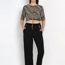 Erotissch Black Printed Top Pyjama Set-image-63