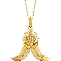 Joyalukkas 22k Yellow Gold Ganesha Guardian Claw Pendant-42