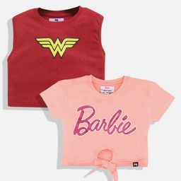 YK X Minute Mirth Girls Pack Of 2 Printed Crop Tops-image-30