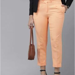 Van Heusen Peach Mid Rise Trousers-image-49