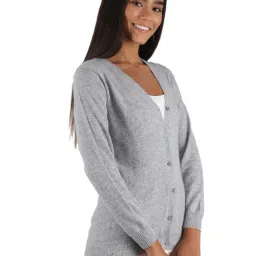 Monte Carlo Grey Wool Open Front Cardigan image 3
