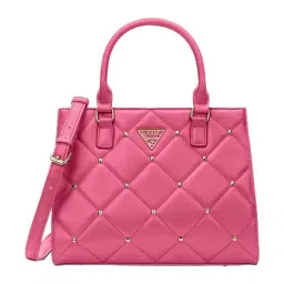 LAVIE Signature Pink Quilted Satchel Handbag-picture-42
