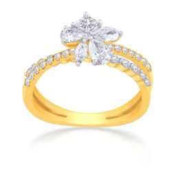 Malabar Gold and Diamonds 18k Two Tone Diamond Ring for Men-picture-33