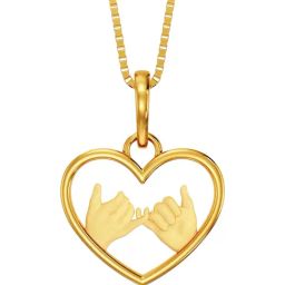Joyalukkas 22k Yellow Gold Vow of Love Heart Pendant-image-22