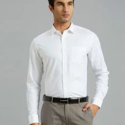 Reid & Taylor White Cotton Regular fit Solid Shirt-image-54